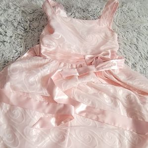 Cinderella fancy Girls size 12 dress - light pink w/sequin & bow accents.